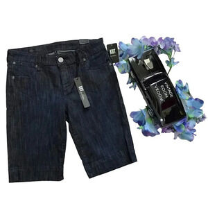 Kut from the Kloth NWT Dark Wash Nicole Bermuda Shorts Women 4